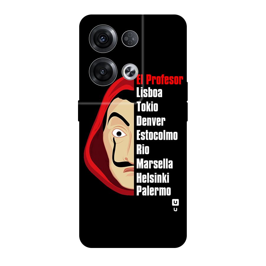 All Members Money Heist Original Polycarbonate Back Case for Oppo Reno8 Pro 5G