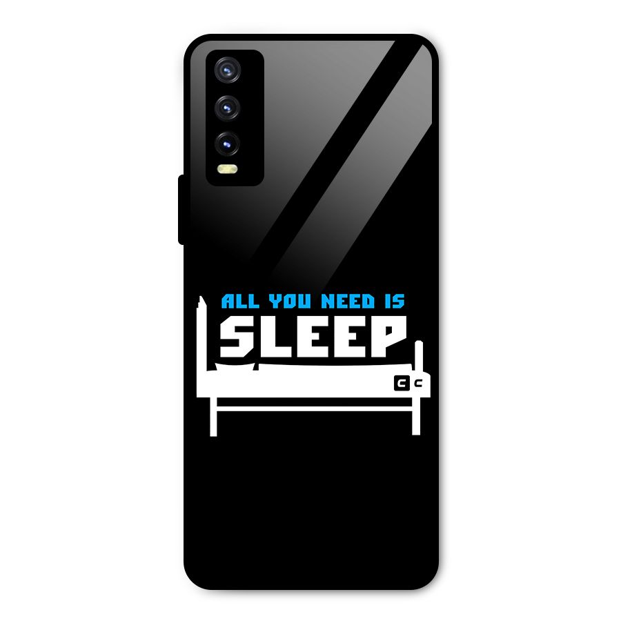 All You Need Sleep Metal Back Case for Vivo Y20 2021