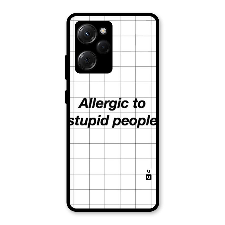 Allergic Glass Back Case for Poco X5 Pro