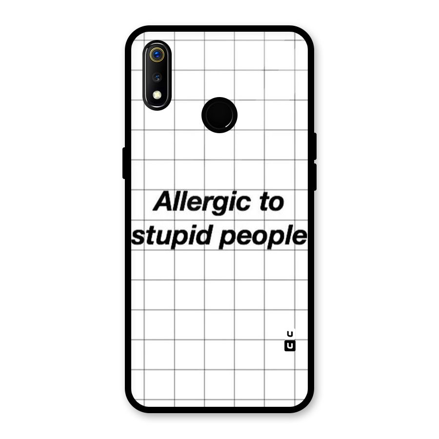 Allergic Glass Back Case for Realme 3i