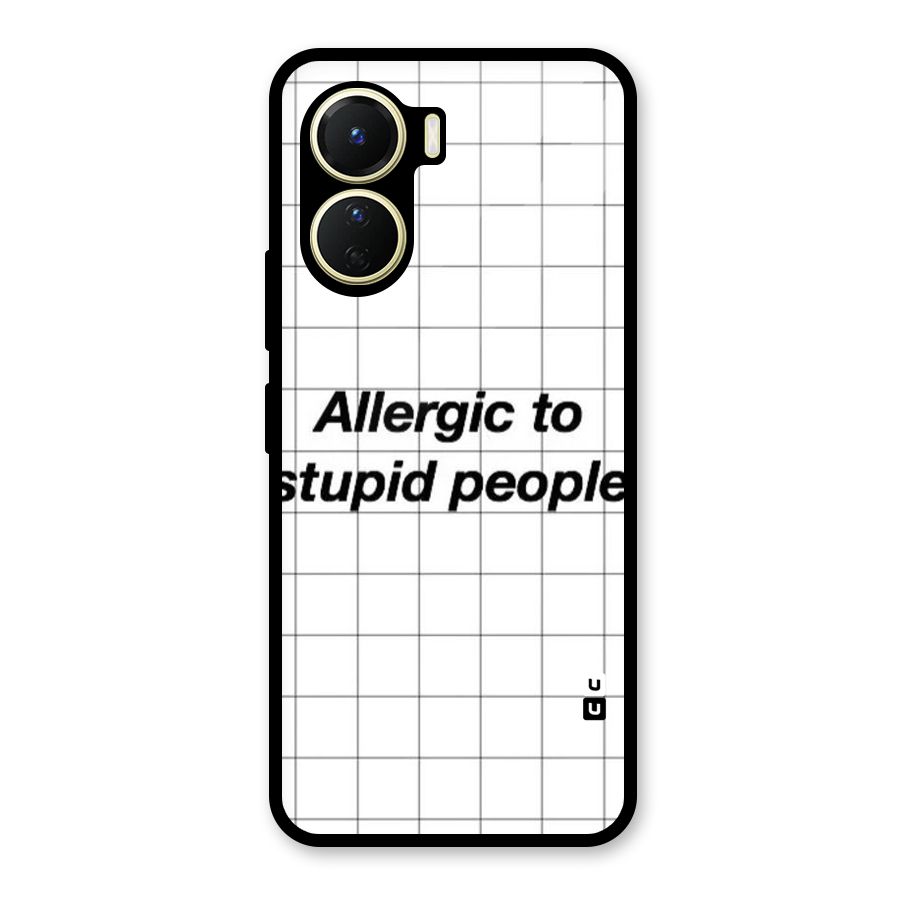 Allergic Glass Back Case for Vivo Y16