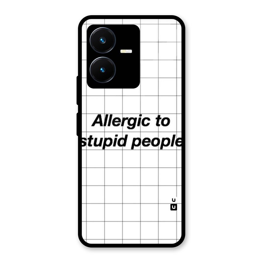 Allergic Glass Back Case for Vivo Y22s