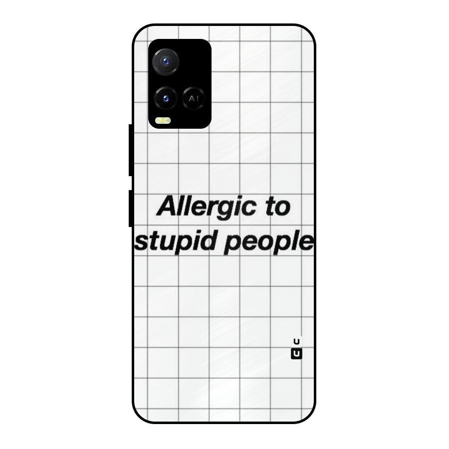 Allergic Metal Back Case for Vivo Y21G