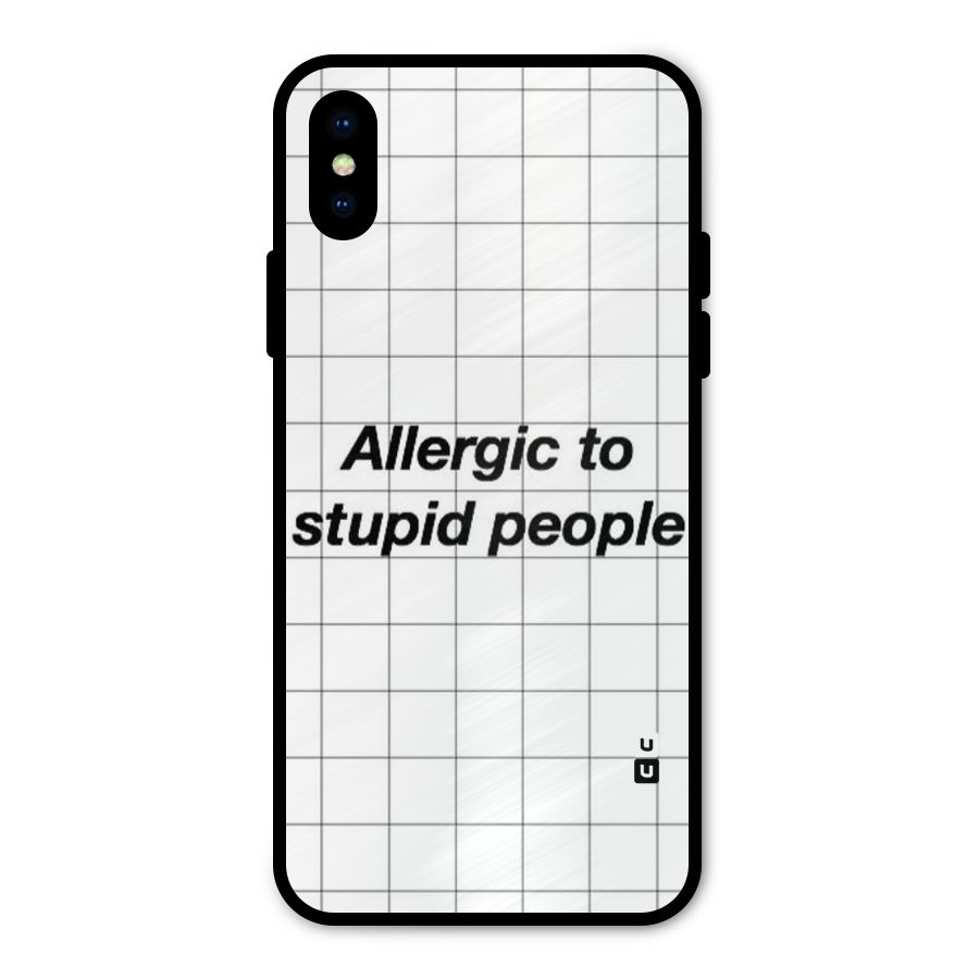 Allergic Metal Back Case for iPhone X