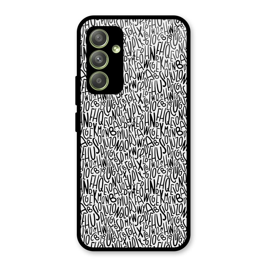 Alphabet Seamless Abstract Glass Back Case for Galaxy A54