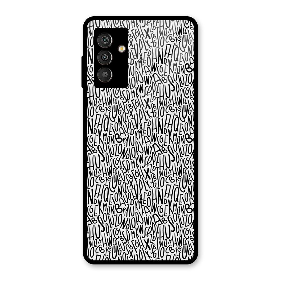 Alphabet Seamless Abstract Glass Back Case for Galaxy M13