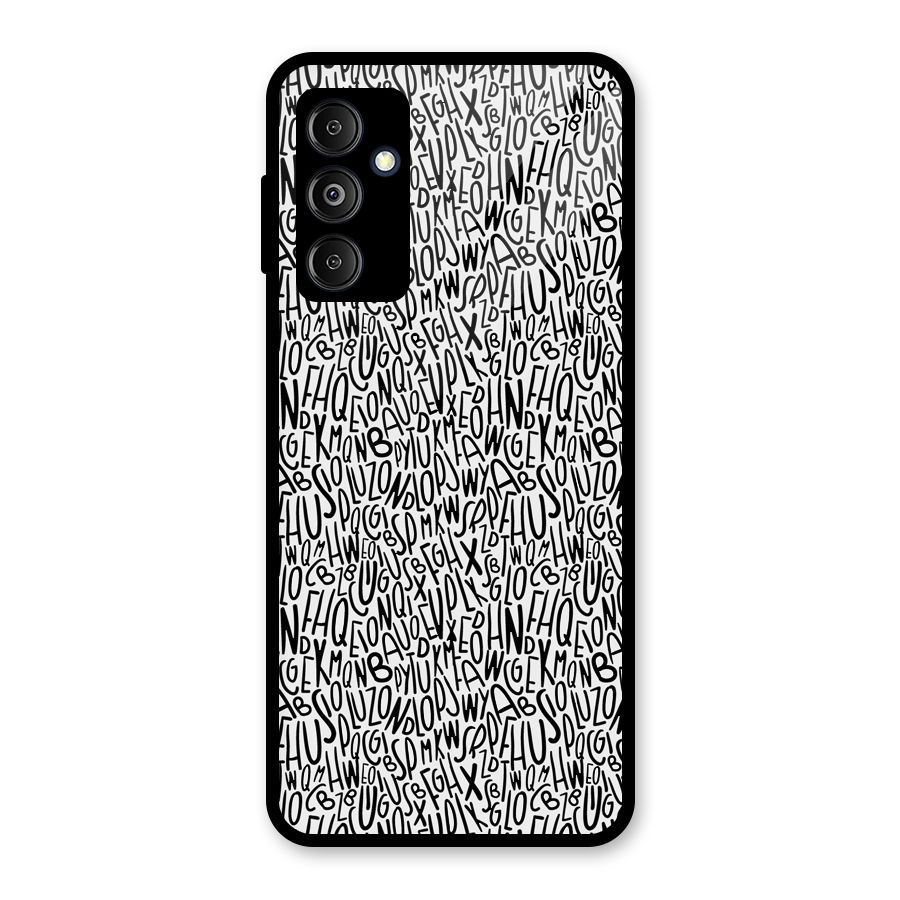 Alphabet Seamless Abstract Glass Back Case for Galaxy M14 5G