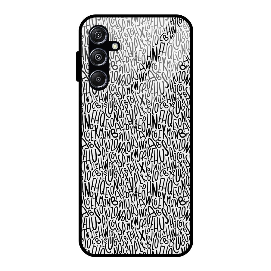 Alphabet Seamless Abstract Glass Back Case for Galaxy M34 5G