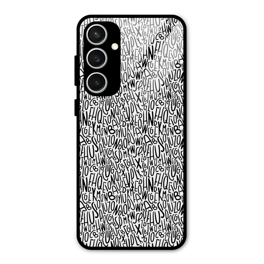 Alphabet Seamless Abstract Glass Back Case for Galaxy S23 FE
