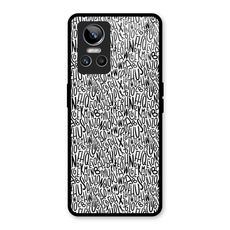 Alphabet Seamless Abstract Glass Back Case for Realme GT Neo 3