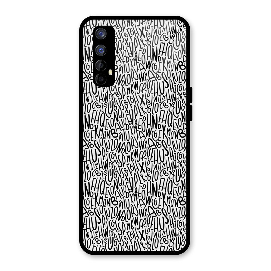 Alphabet Seamless Abstract Glass Back Case for Realme Narzo 20 Pro