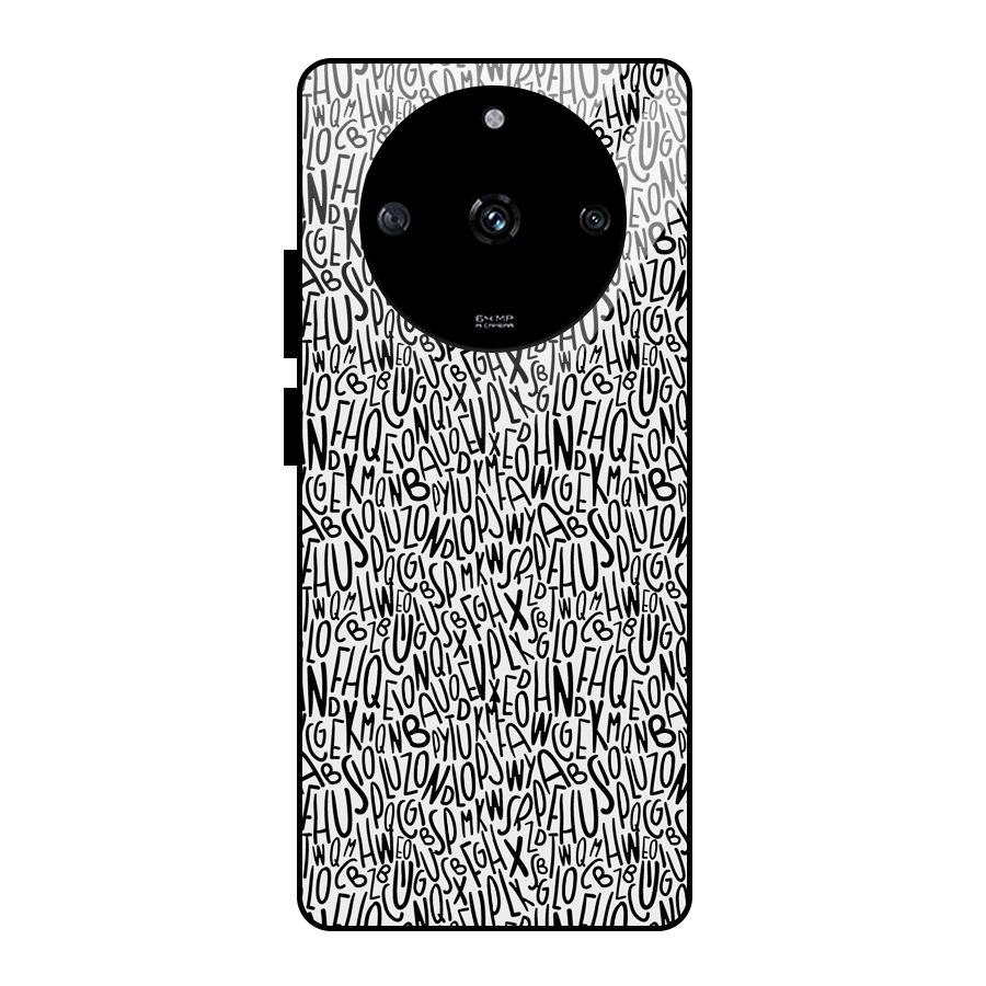Alphabet Seamless Abstract Glass Back Case for Realme Narzo 60 5G