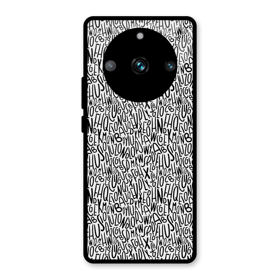 Alphabet Seamless Abstract Glass Back Case for Realme Narzo 60 Pro