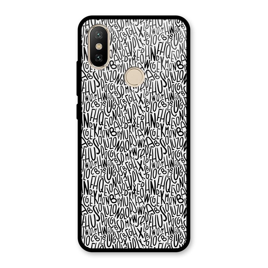 Alphabet Seamless Abstract Glass Back Case for Redmi A2