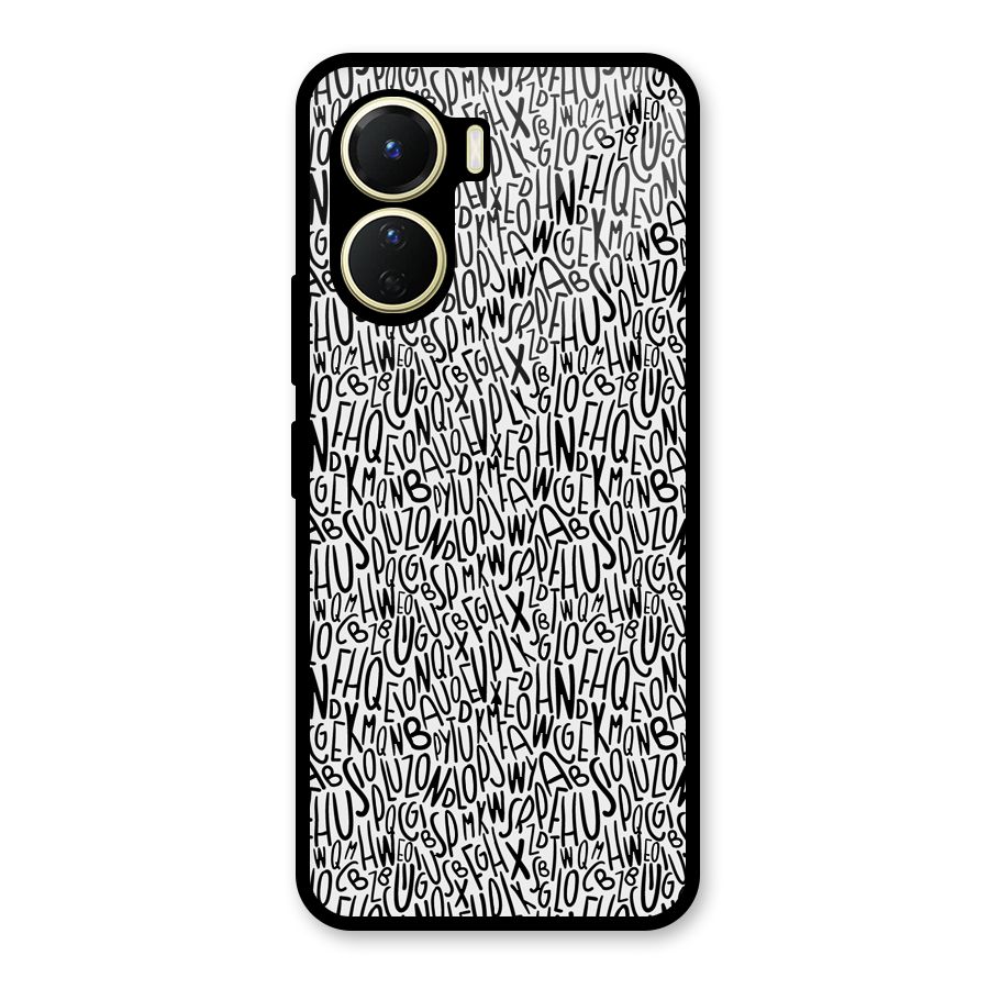 Alphabet Seamless Abstract Glass Back Case for Vivo Y16