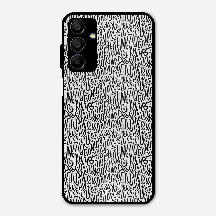 Alphabet Seamless Abstract Metal Back Case for Galaxy A15 5G