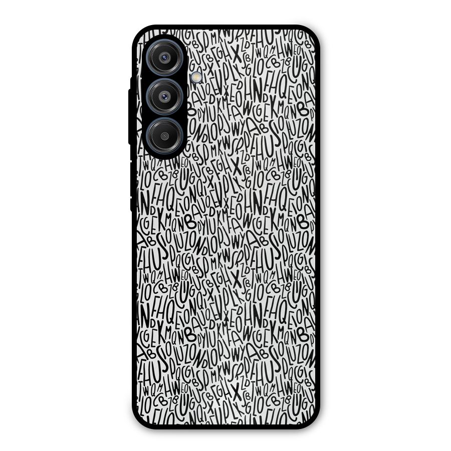 Alphabet Seamless Abstract Metal Back Case for Galaxy A16 5G