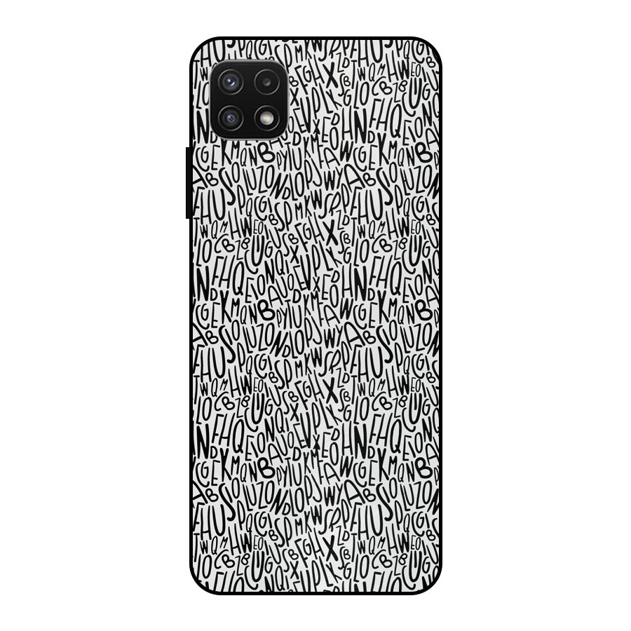 Alphabet Seamless Abstract Metal Back Case for Galaxy A22 5G