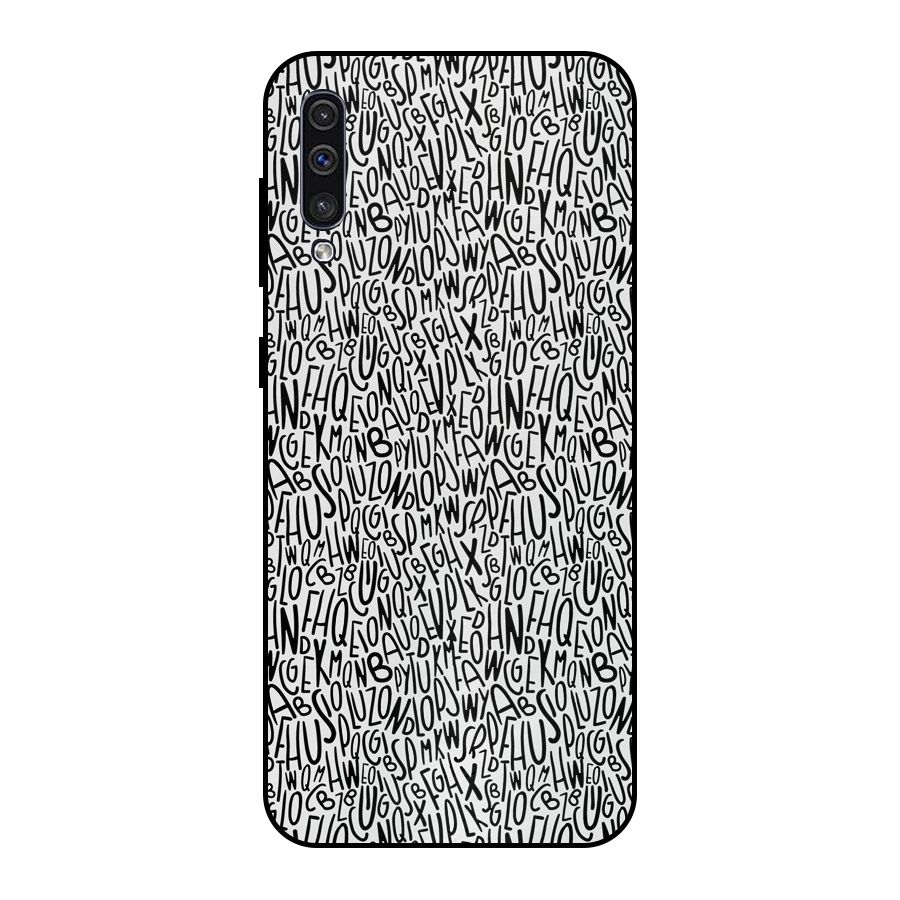 Alphabet Seamless Abstract Metal Back Case for Galaxy A30s