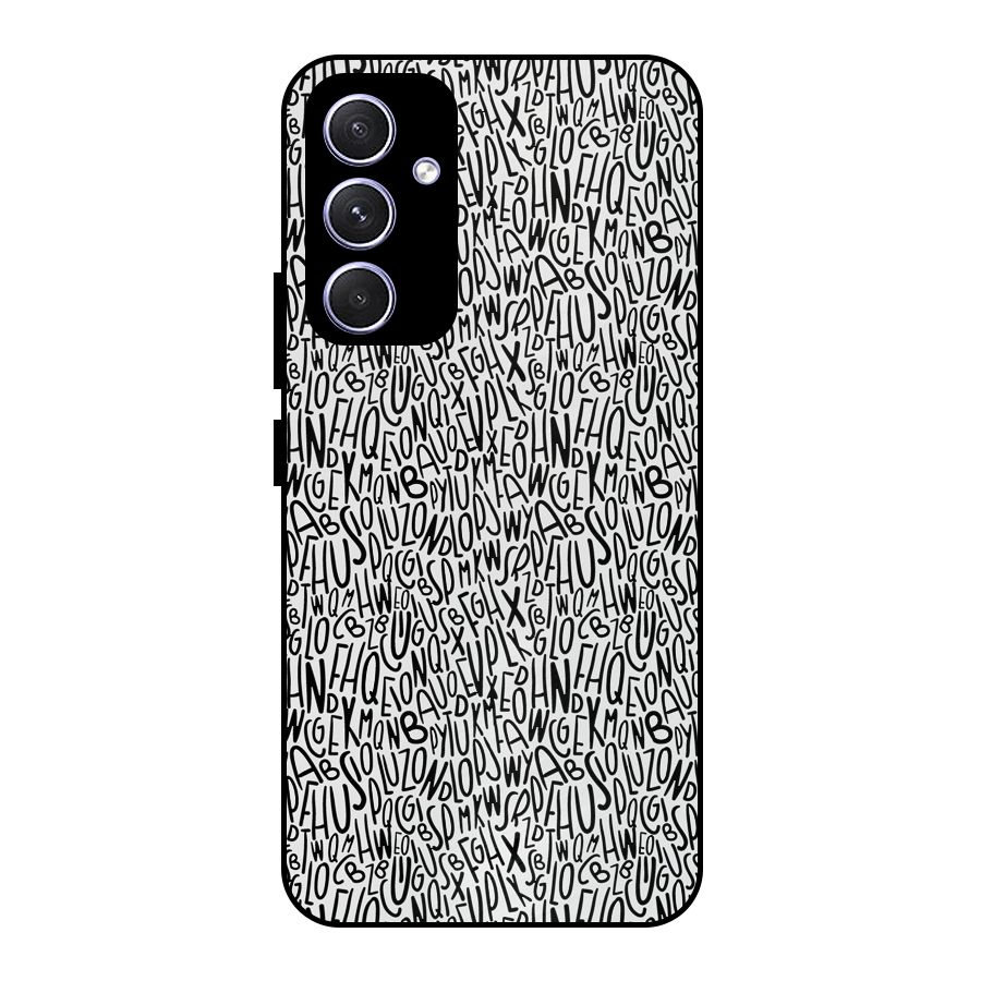 Alphabet Seamless Abstract Metal Back Case for Galaxy A54
