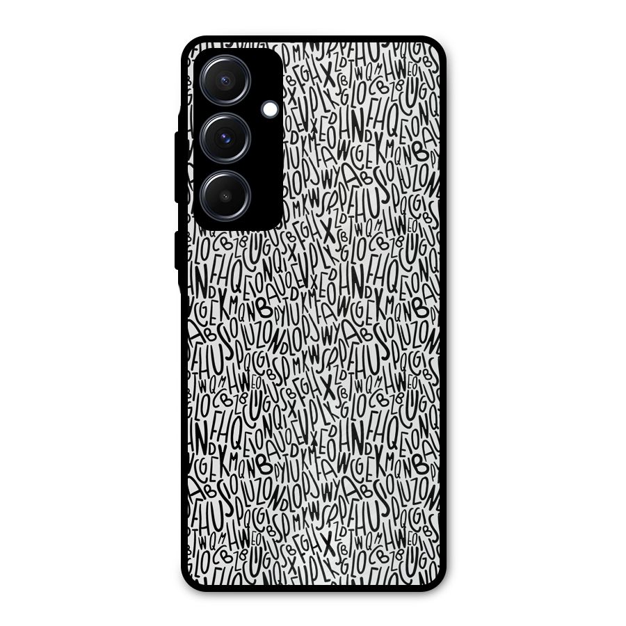 Alphabet Seamless Abstract Metal Back Case for Galaxy A55