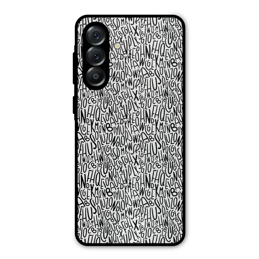 Alphabet Seamless Abstract Metal Back Case for Galaxy A56
