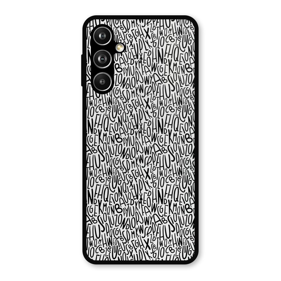 Alphabet Seamless Abstract Metal Back Case for Galaxy F54