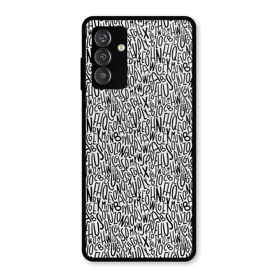 Alphabet Seamless Abstract Metal Back Case for Galaxy M13