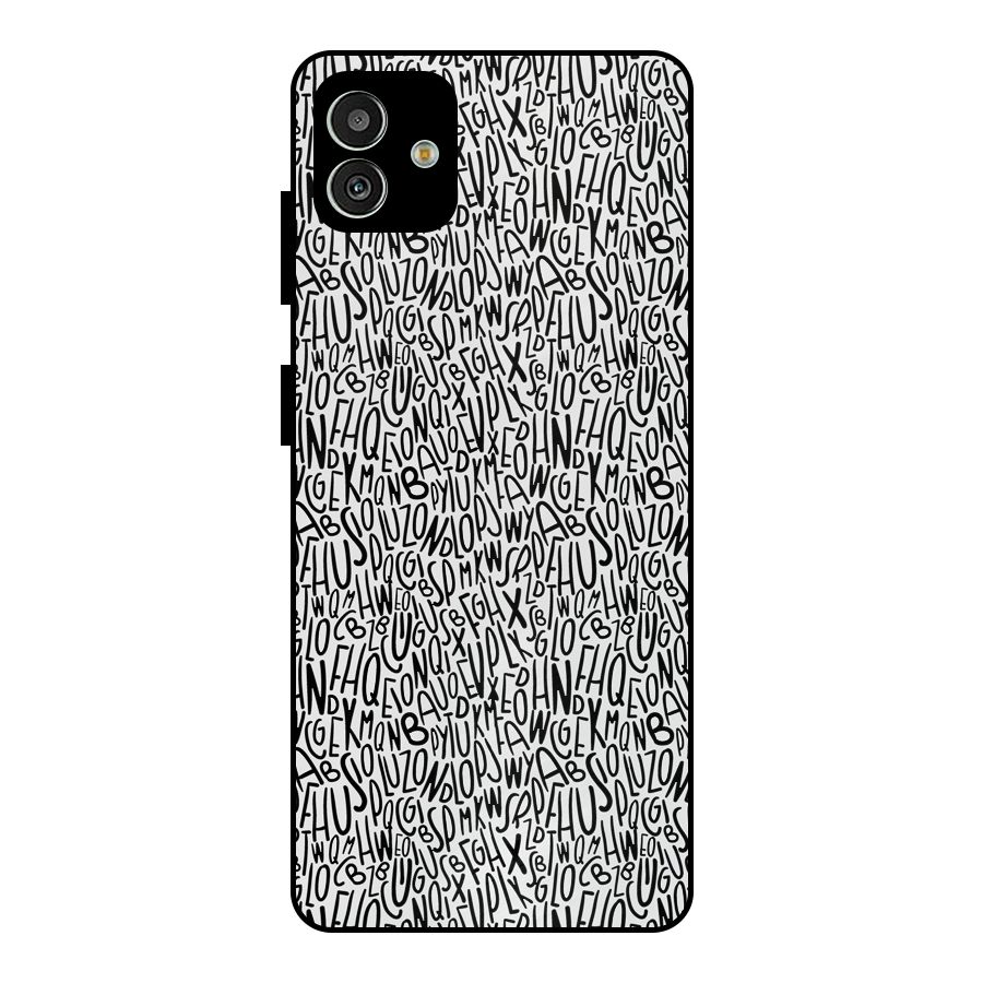 Alphabet Seamless Abstract Metal Back Case for Galaxy M13 5G