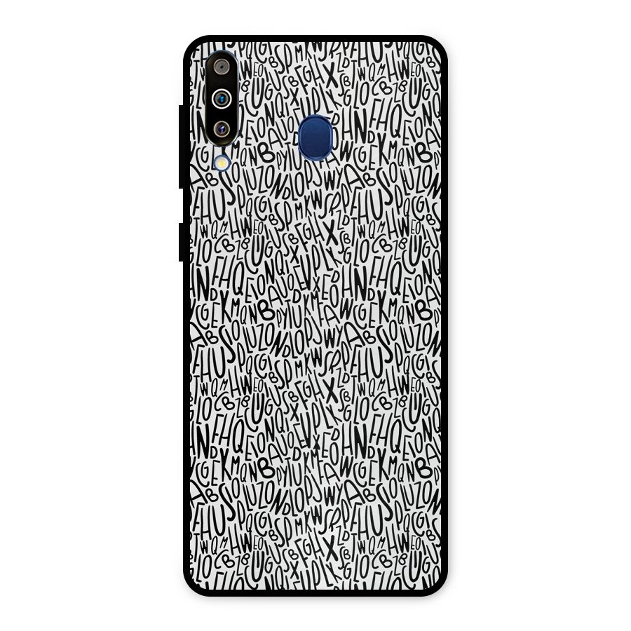 Alphabet Seamless Abstract Metal Back Case for Galaxy M30