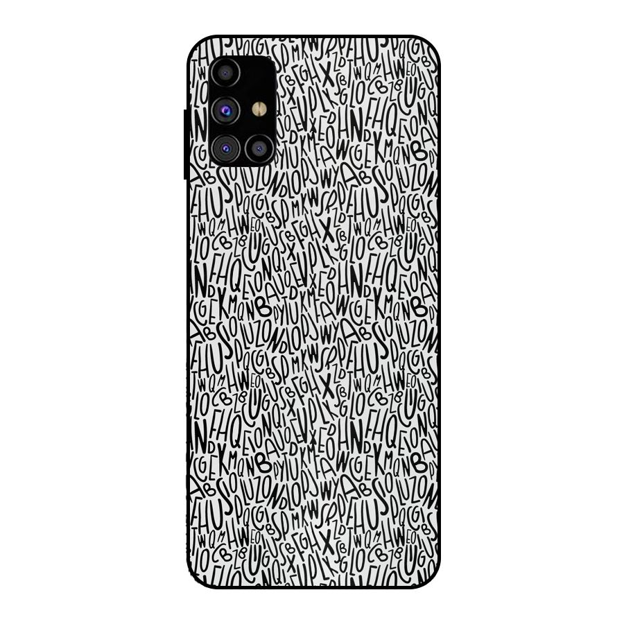 Alphabet Seamless Abstract Metal Back Case for Galaxy M31s