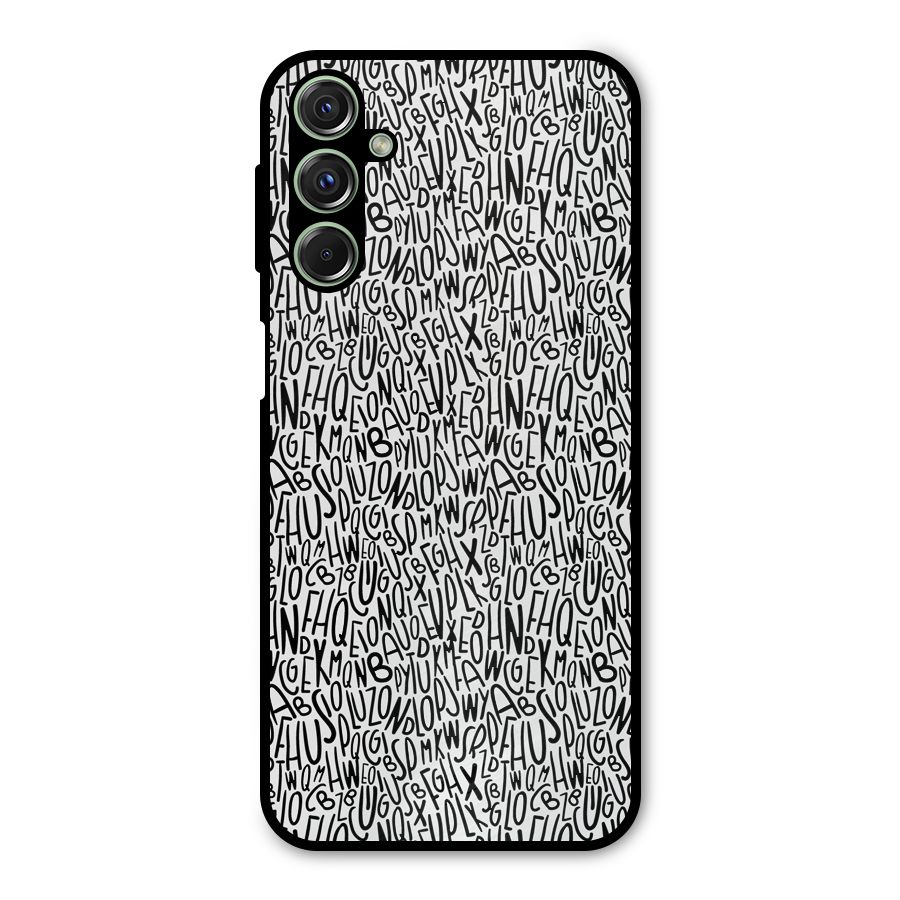 Alphabet Seamless Abstract Metal Back Case for Galaxy M34