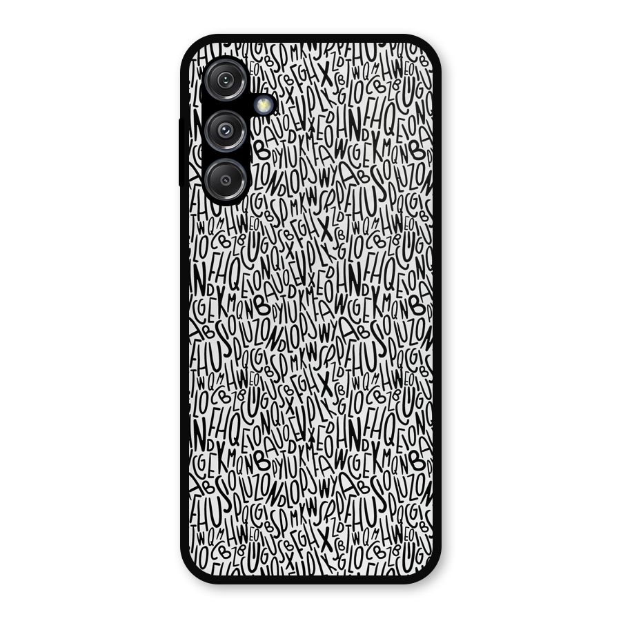 Alphabet Seamless Abstract Metal Back Case for Galaxy M34 5G