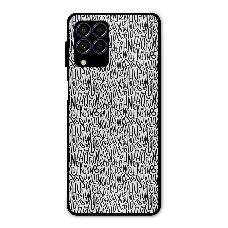 Alphabet Seamless Abstract Metal Back Case for Galaxy M53 5G