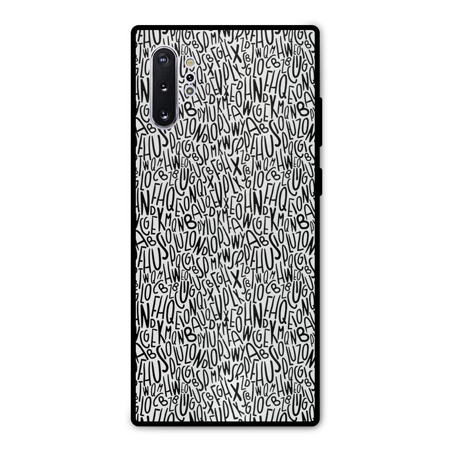 Alphabet Seamless Abstract Metal Back Case for Galaxy Note 10 Plus