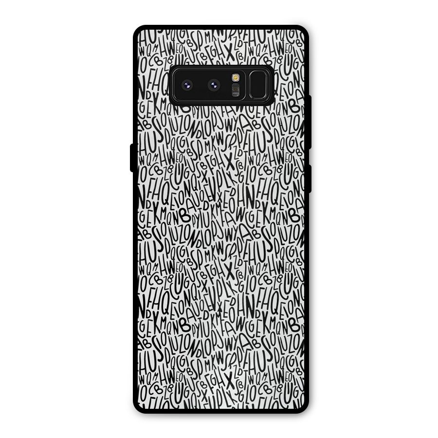 Alphabet Seamless Abstract Metal Back Case for Galaxy Note 8