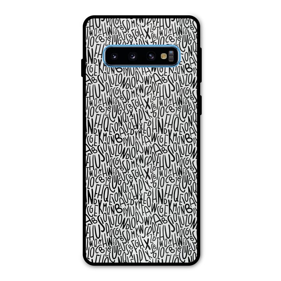 Alphabet Seamless Abstract Metal Back Case for Galaxy S10