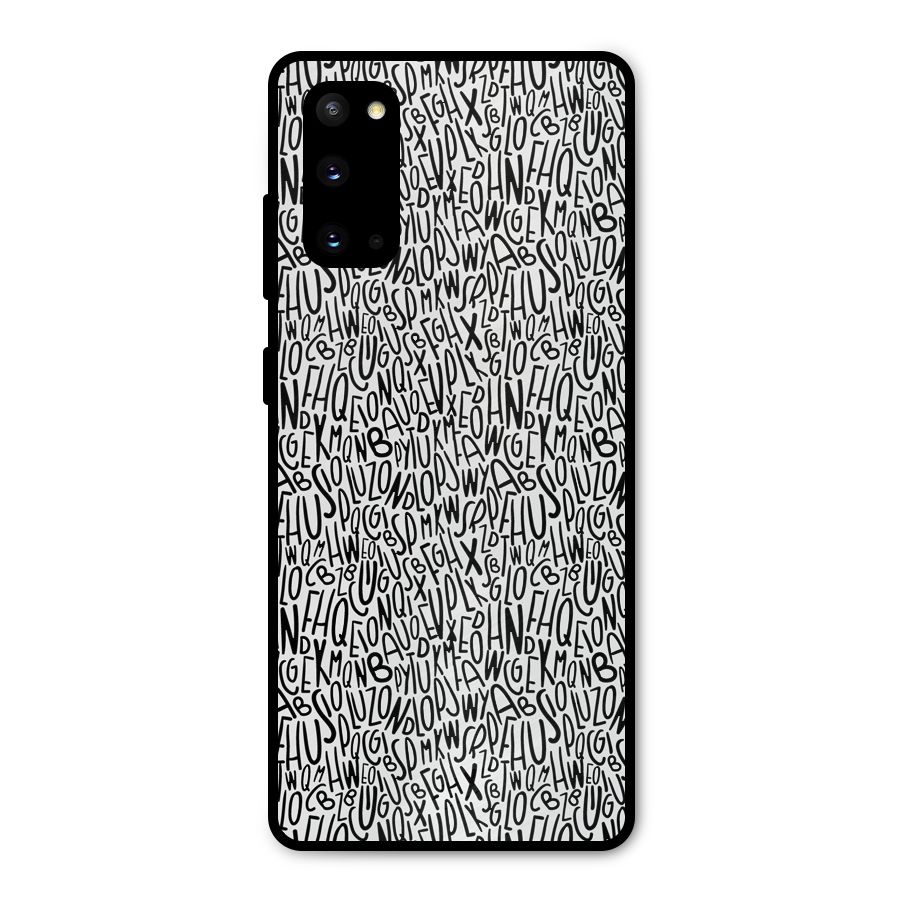 Alphabet Seamless Abstract Metal Back Case for Galaxy S20