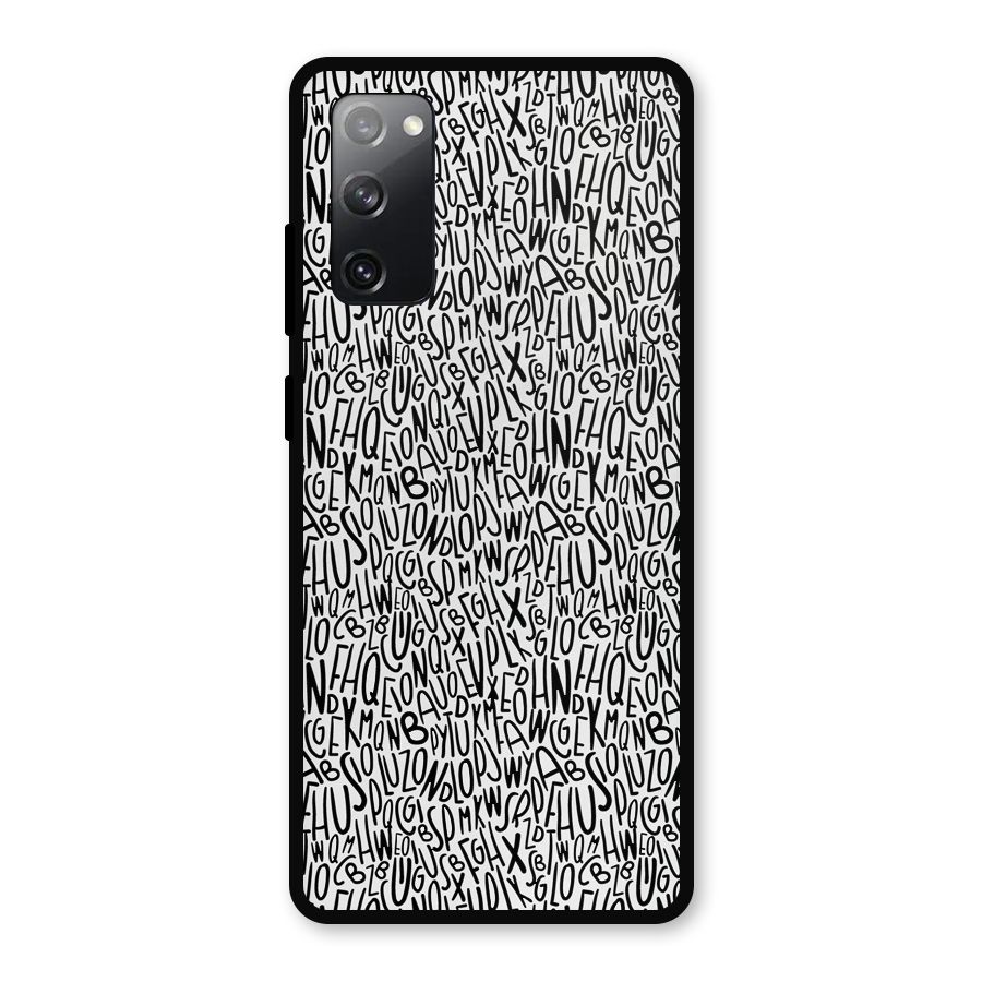 Alphabet Seamless Abstract Metal Back Case for Galaxy S20 FE 5G