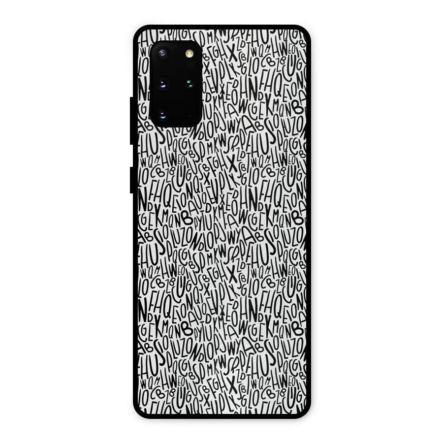 Alphabet Seamless Abstract Metal Back Case for Galaxy S20 Plus
