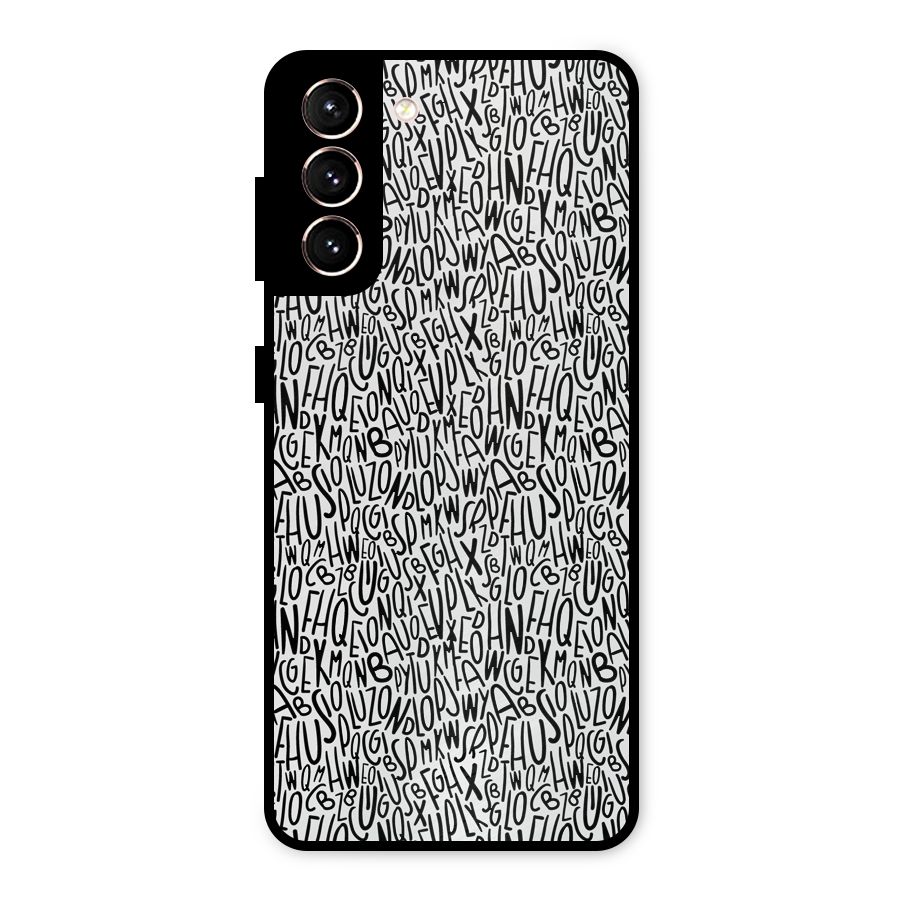 Alphabet Seamless Abstract Metal Back Case for Galaxy S21 5G