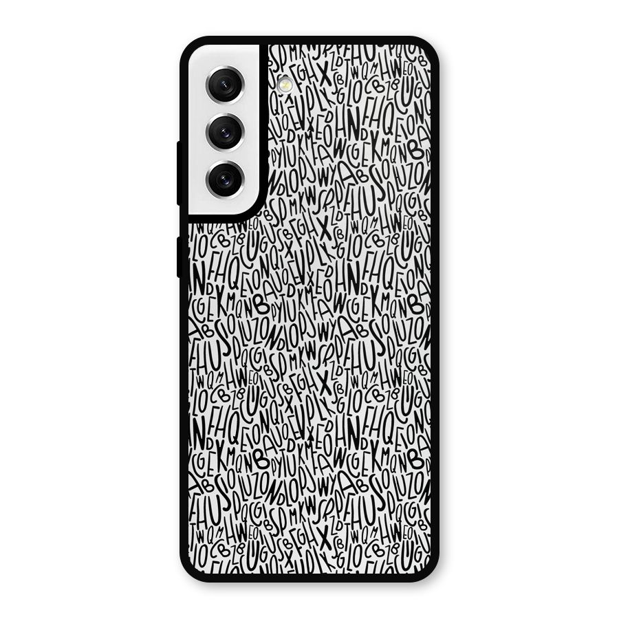 Alphabet Seamless Abstract Metal Back Case for Galaxy S21 FE 5G