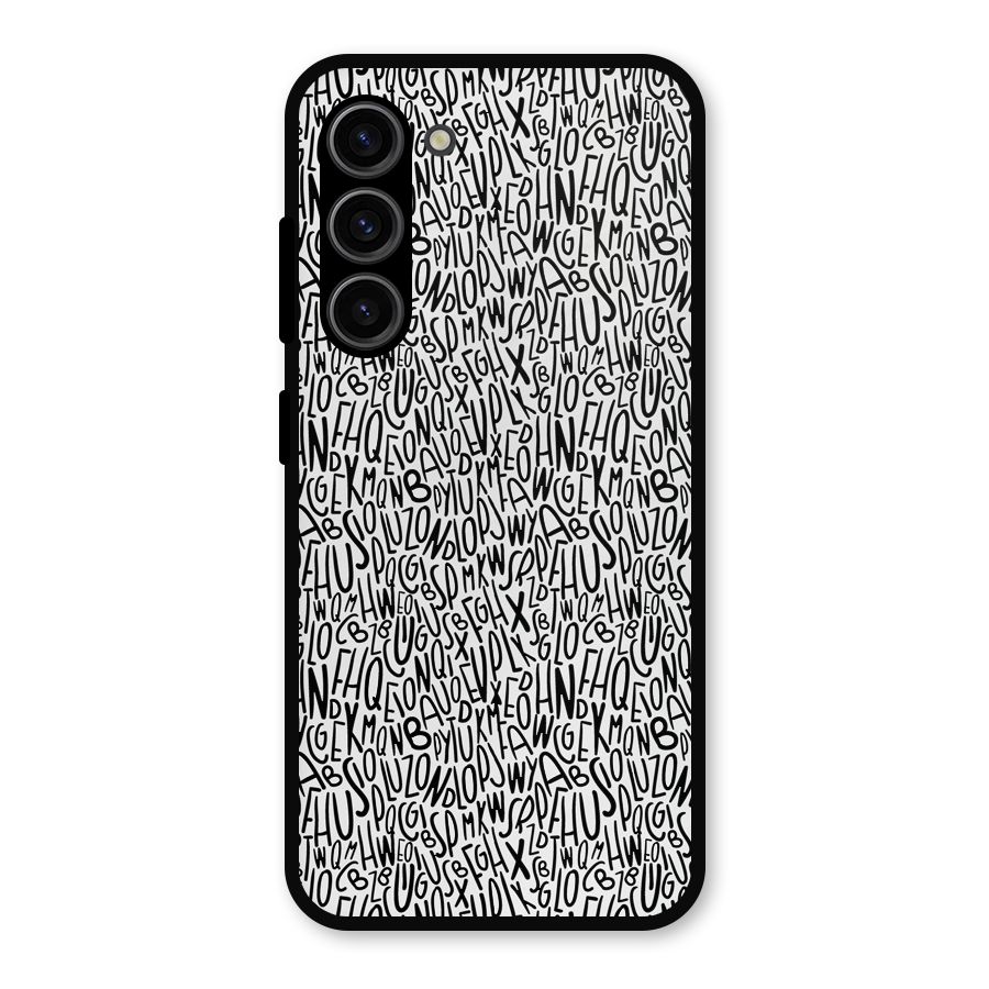 Alphabet Seamless Abstract Metal Back Case for Galaxy S23