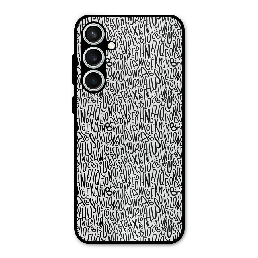 Alphabet Seamless Abstract Metal Back Case for Galaxy S23 FE
