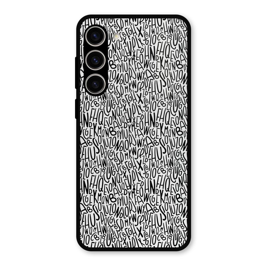 Alphabet Seamless Abstract Metal Back Case for Galaxy S23 Plus