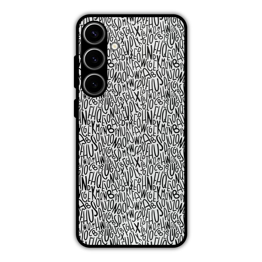 Alphabet Seamless Abstract Metal Back Case for Galaxy S24 Plus