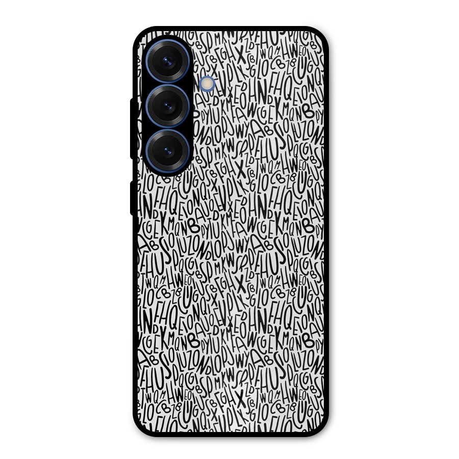 Alphabet Seamless Abstract Metal Back Case for Galaxy S25