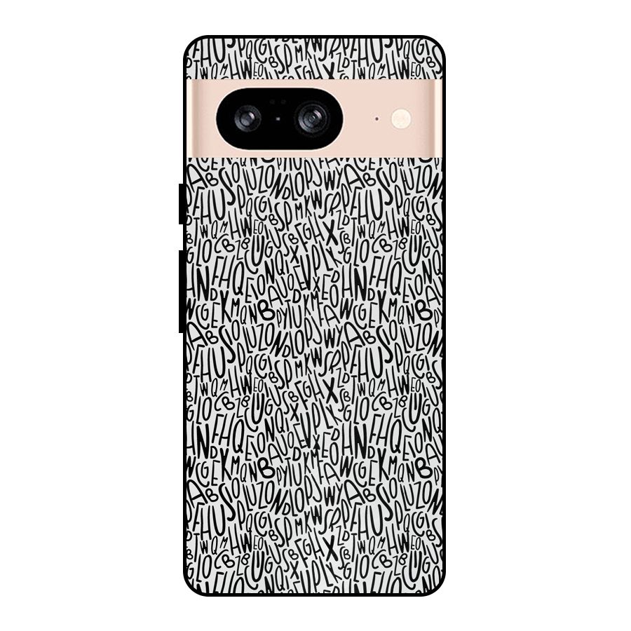 Alphabet Seamless Abstract Metal Back Case for Google Pixel 8
