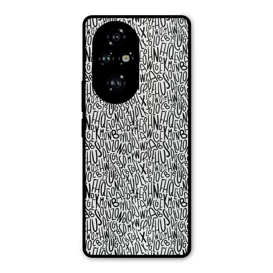 Alphabet Seamless Abstract Metal Back Case for Honor 200 Pro