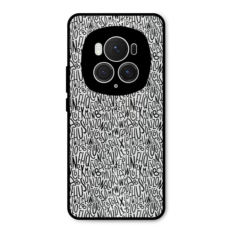 Alphabet Seamless Abstract Metal Back Case for Honor Magic6 Pro